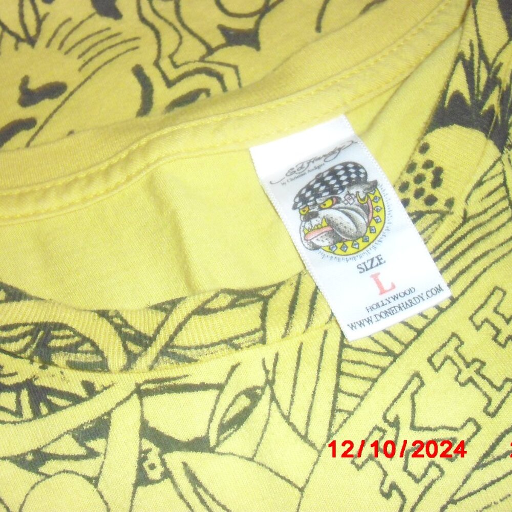 Ed Hardy T Shirt Mens Large, Chinese Dragon design, Yellows, Blues, Reds, Greens - Picture 9 of 16